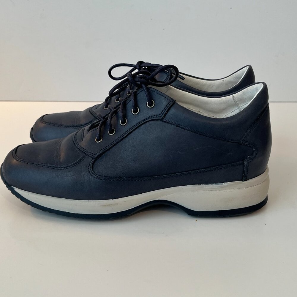 Soldini Navy Leather Lace up Oxfords Shoes ~ Women's Size 5.5 US / 36 EUR